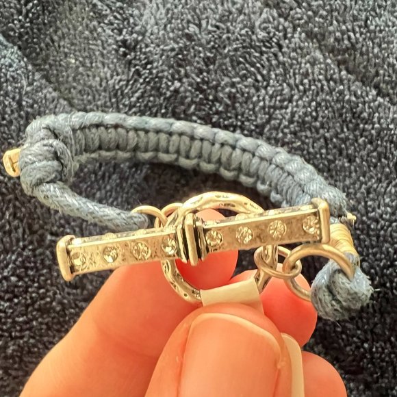 LOFT Blue Fabric Bracelet with Rhinestones - Picture 4 of 4